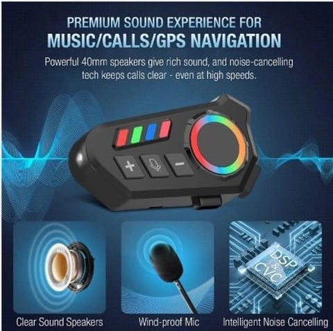 K06A Motorcycle Helmet Bluetooth Headset - Wireless Intercom